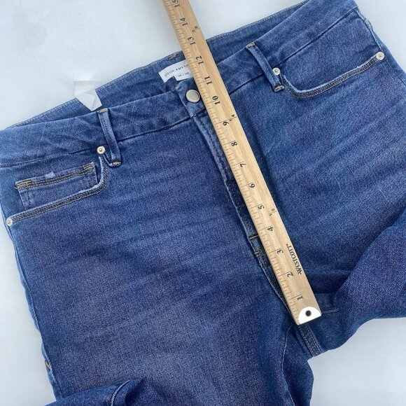 Good American Womens Size 14/32 Good Legs Straight Jeans Raw Hem GSTL67TNA 1288 - Picture 8 of 12